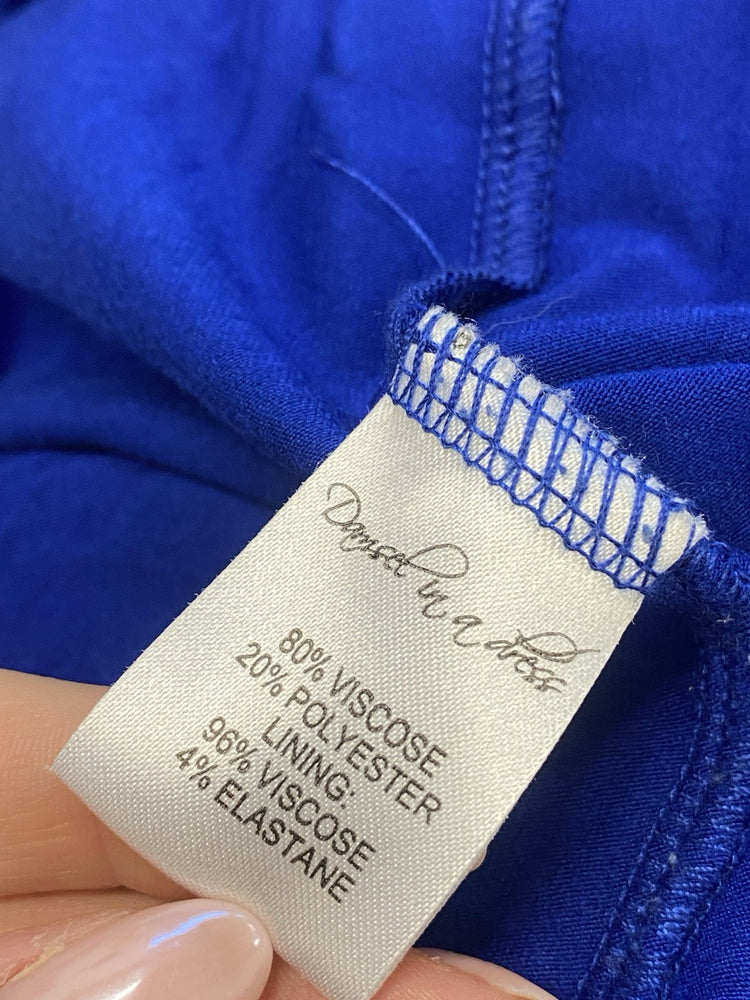 Lovely Damsel In A Dress Cobalt Blue Lace Midi Dress UK 12 LW005