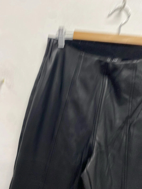 Lovely new look faux leather leggings zip side UK 12 KS002