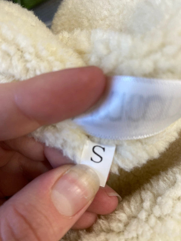 Tatiama Stylish Layered Denim Fleece Jacket Size S AE001