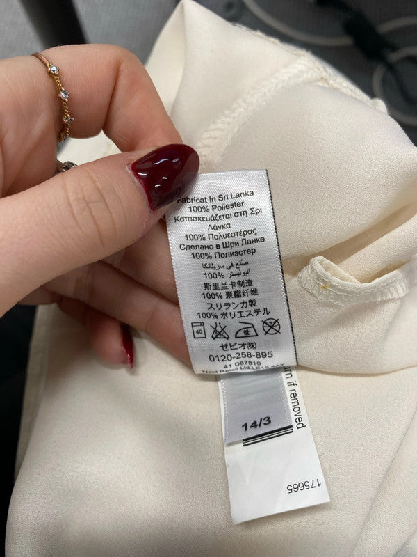 Lovely next cream semi sheer cami top UK 14 AO001