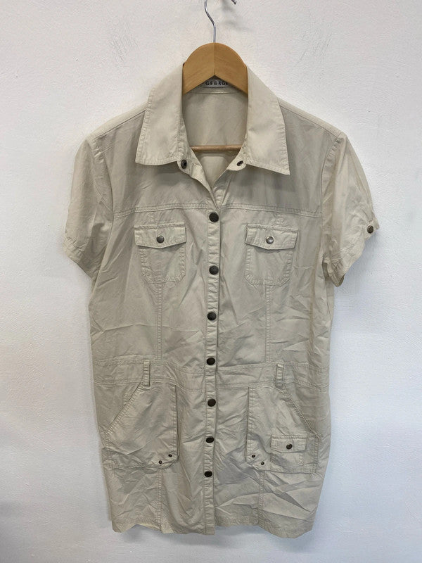 George Chic Taupe Cargo Dress UK 14 JB005