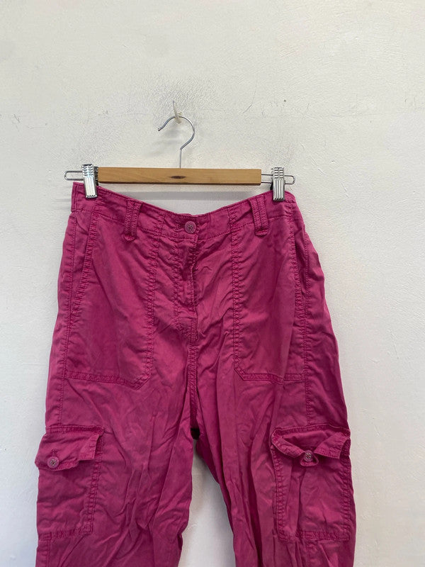 Lovely m&s cargo pink cropped trousers UK 10 SR006