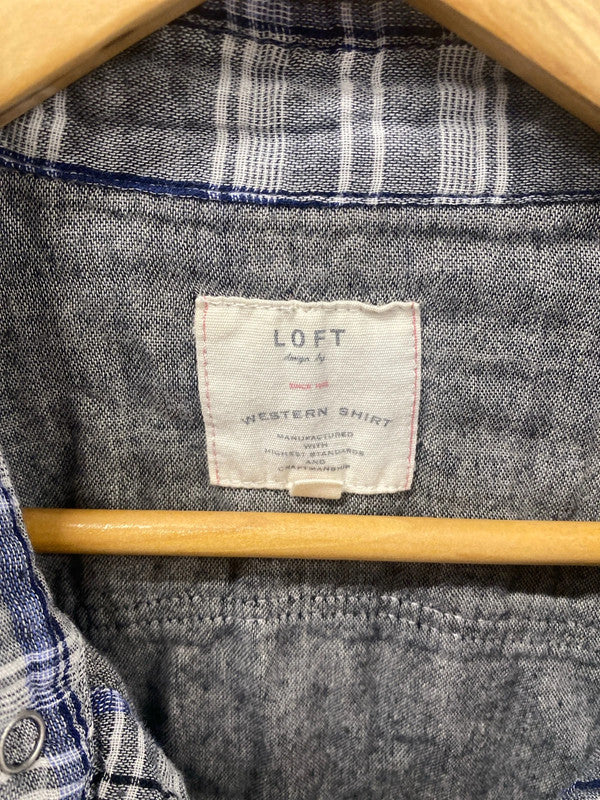 Classic Loft western shirt grey navy super soft cowboy feel XL FE001