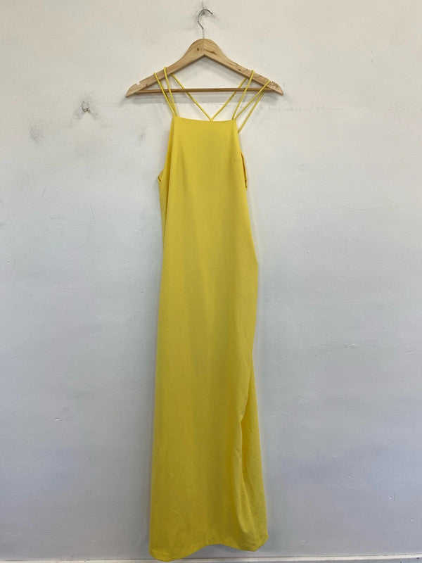 AQAQ Fabulous Yellow Maxi Dress UK 8 CJ001