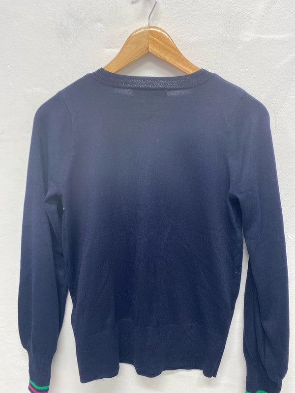 Fabulous Next super fine knit hearts jumper Uk S MA003