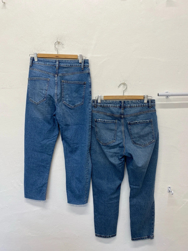 Fabulous duo of Tori New Look Jeans Uk10 blue Mom style JM008