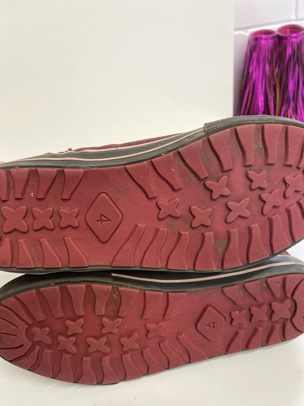 Fabulous burgundy Next embellished biker boots Uk4 GK002