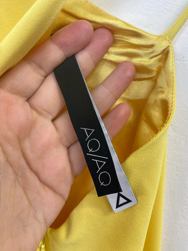 AQAQ Fabulous Yellow Maxi Dress UK 8 CJ001