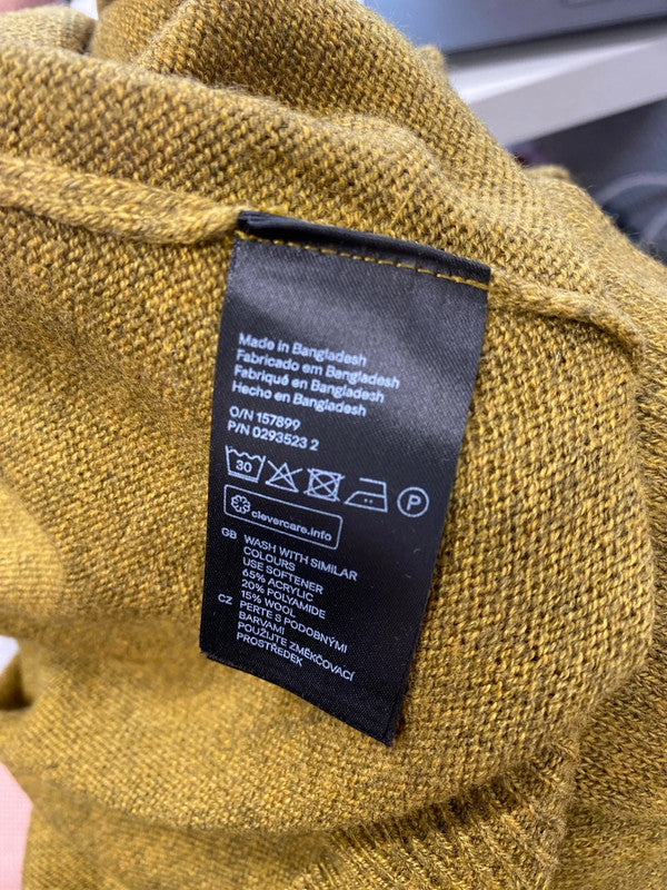 Lovely H&M Green khaki zip back jumper UK L KM003