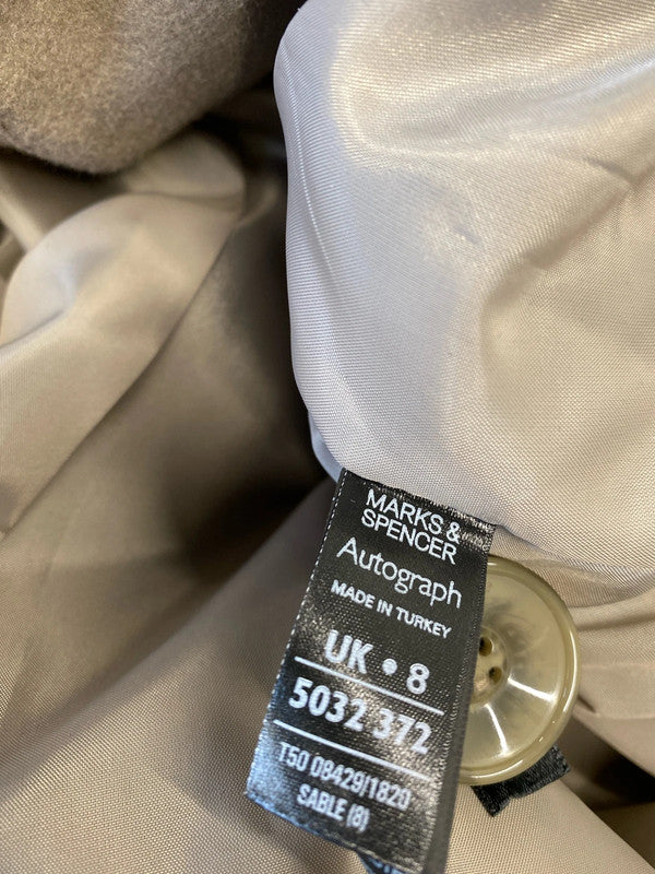 Fabulous M&S Autograph Sable coat cape Uk8 classic LD003