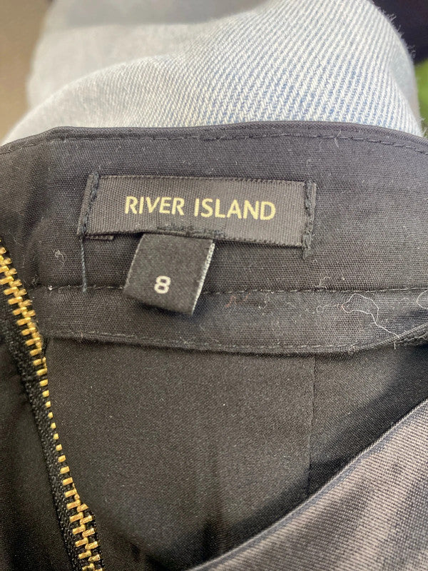 River Island Fabulous Colourblock Stripe Satin Mini Skirt UK 8 AG006