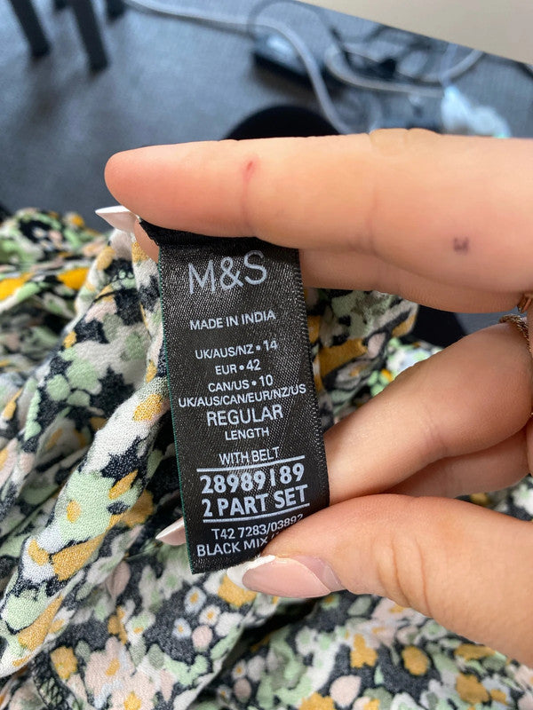 Stunning M&S floral midi dress uk 14R KS003