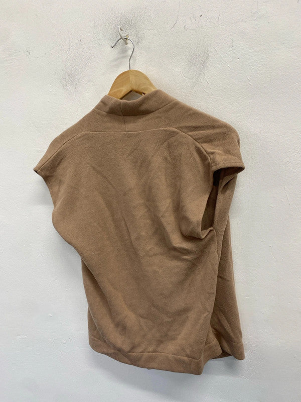 Lovely Zara knit beige wrap top UK M AO001