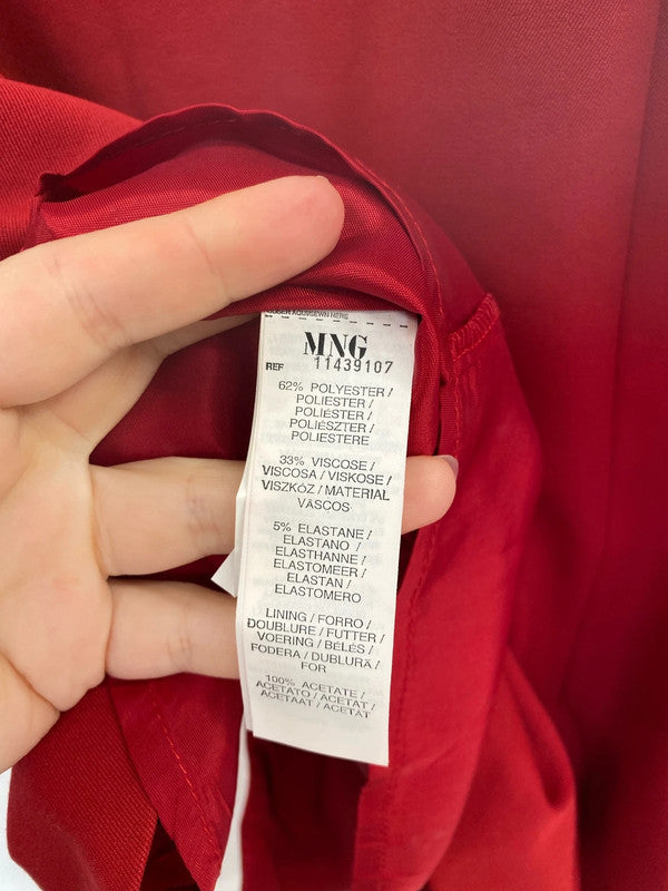 Mango Elegant Red Sheath Dress Size M NN001