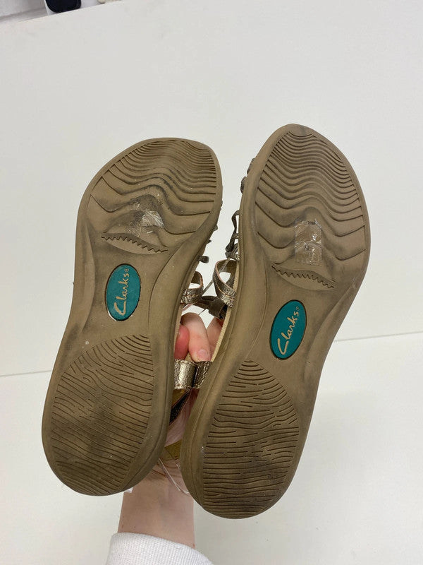 Clarks Fabulous Una Metallic Sandals UK 7 KM005