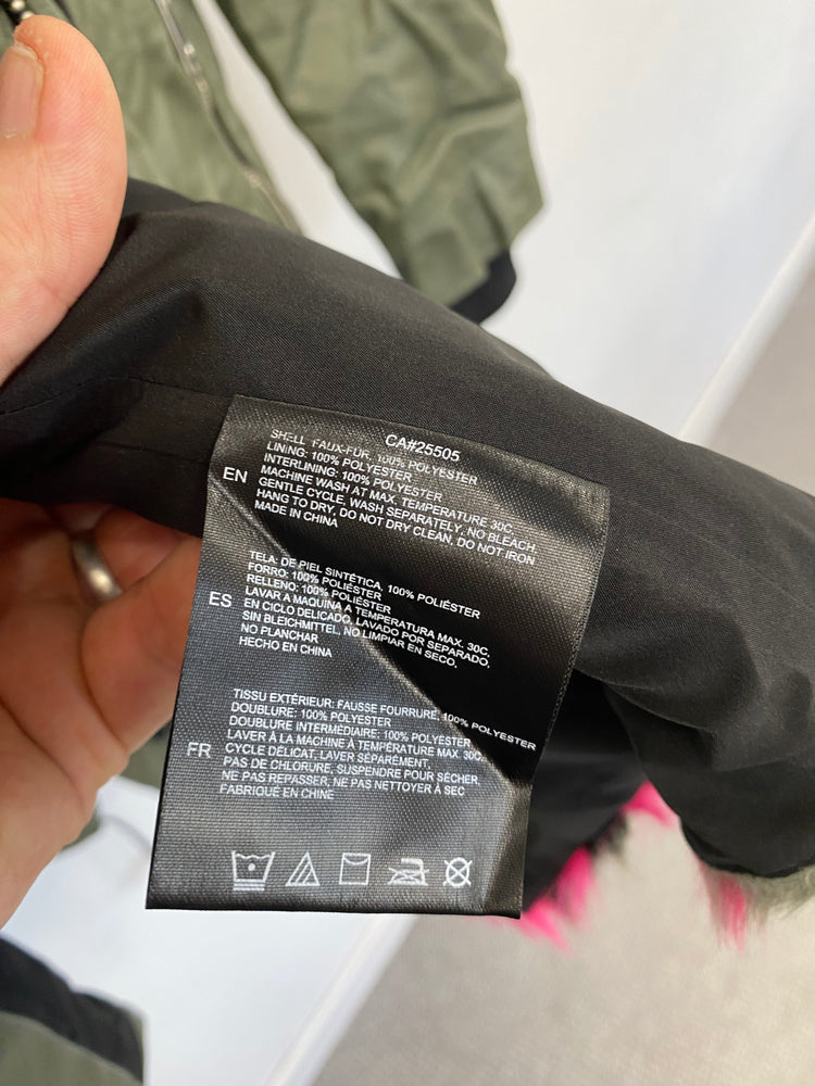 Gorgeous Noize parka pink grey faux fur Jolie S RF001