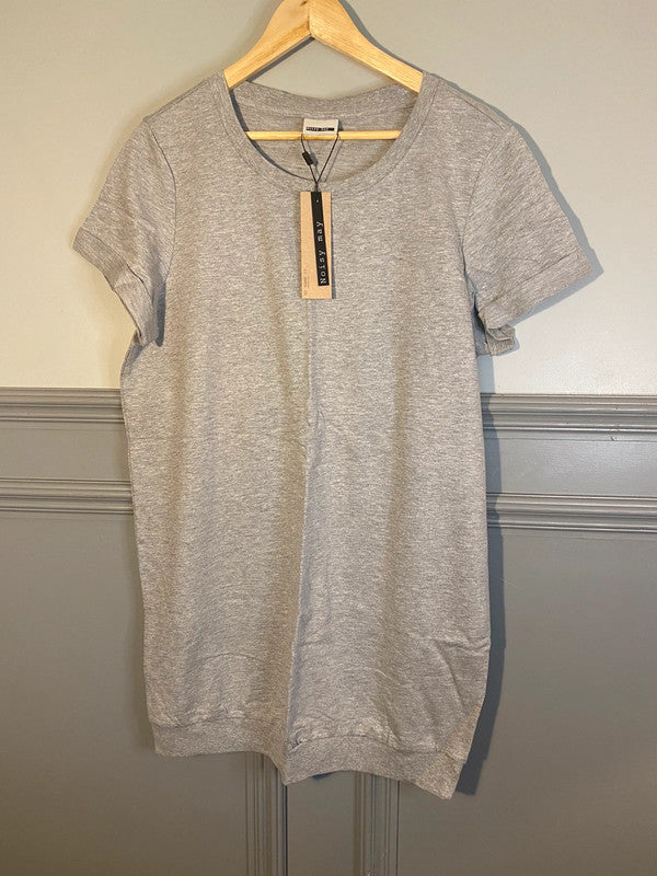 Noisy May T shirt Dress BNWT Uk L Grey LB001