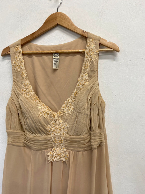 Stunning sangria fairytale midi dress floral UK 18 NC001