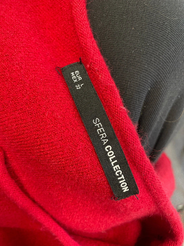 Lovely sfera collection red zip middle midi dress UK L MW001