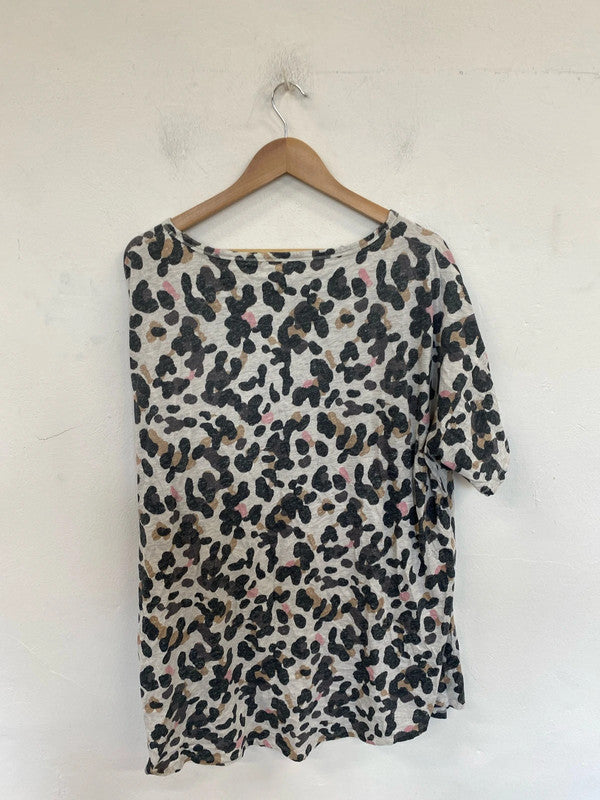 M&S Duvet Days Fabulous Multicolour Animal Print Night Dress UK 24 LK006