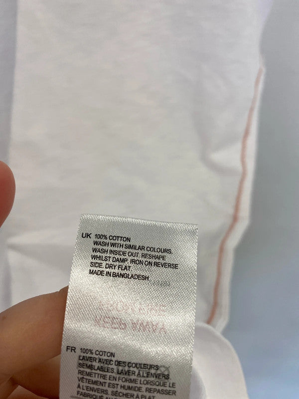 White Stuff Boho White Nelly Notch Neck Tee UK 18 KN002