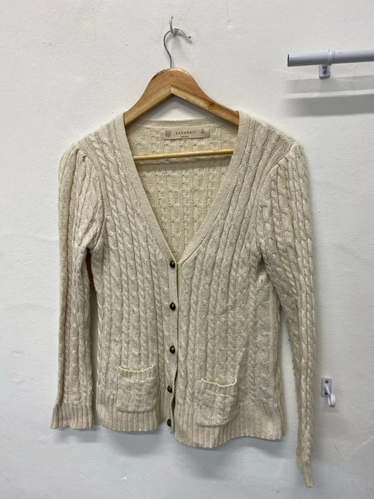 Fabulous Cream knit cardigan mohair cotton blend UkL JB001