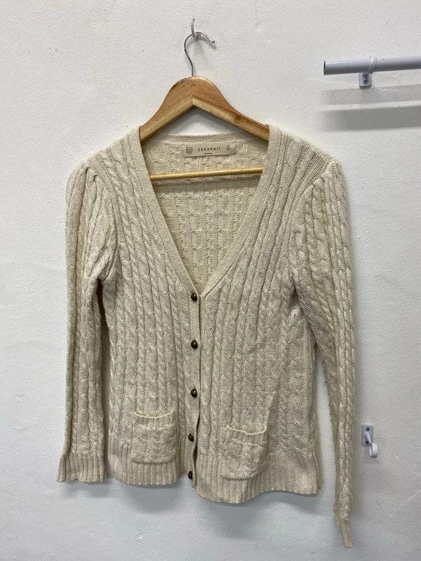 Fabulous Cream knit cardigan mohair cotton blend UkL JB001