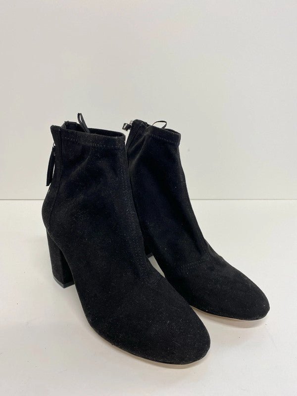 Fabulous New Black Ankle boots faux Suede Uk5 H&M KM003