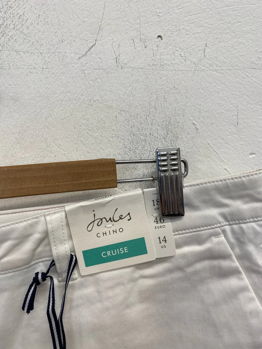 Lovely joules cruise white chino shorts UK 18 KN002