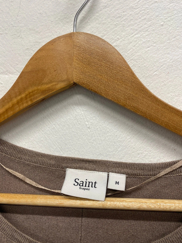 Stunning St Tropez neutral brown loose fit knit UkM SR006