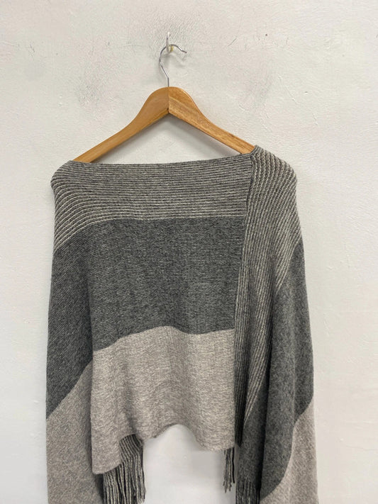 Lovely cotton trades grey shawl cosy one size JW002