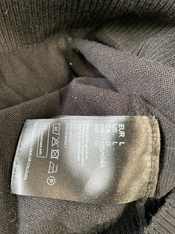 Fabulous black V Neck soft fine knit jumper wardrobe staple KM003