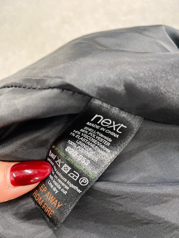 Gorgeous next black white square pattern midi formal dress UK 14 FR001