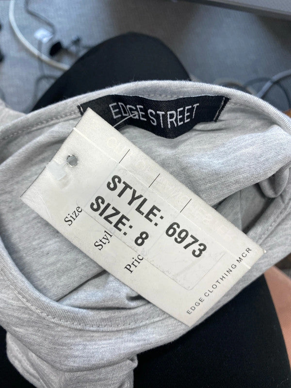 Lovely edge street grey crop t shirt UK 8 SD002