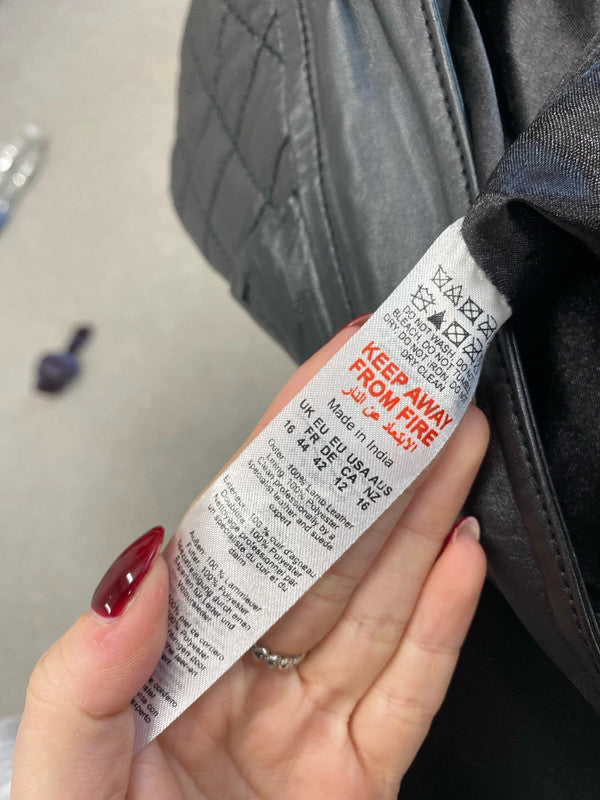 Lovely oasis faux leather mini skirt UK 16 LB005