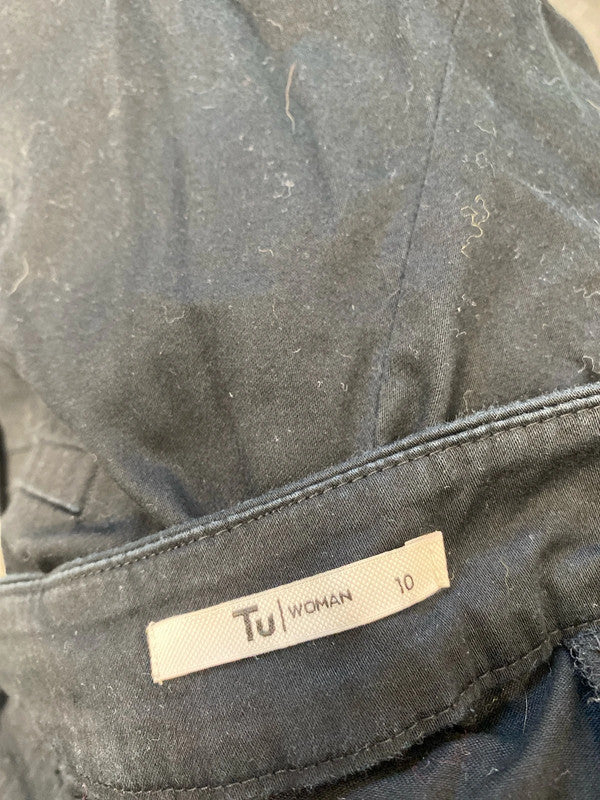 Lovely duo of office trousers next navy black UK 10 #4 AG005