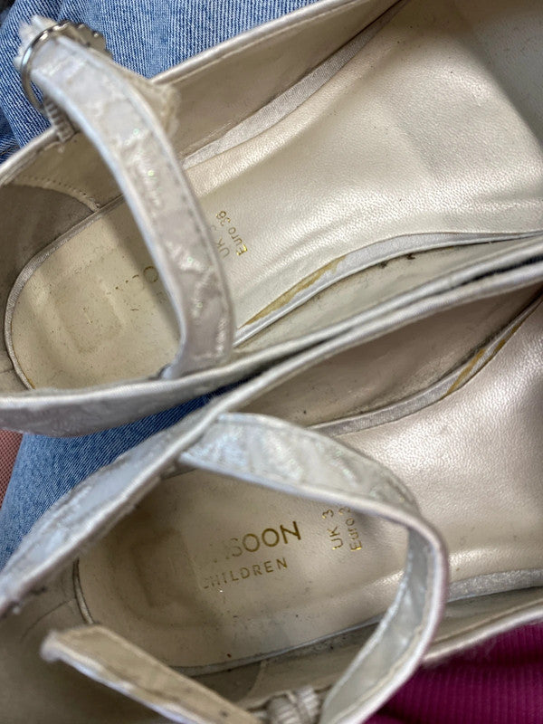 Fabulous Monsoon Cream embellished Shoes bridesmaid Uk3 JS004