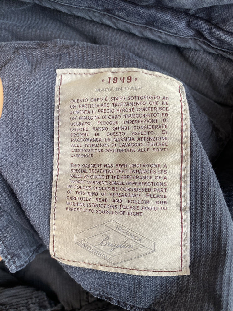Briglia 1949 Slim Fit Blue Pants In Size 32/46 Made In Italy AG006