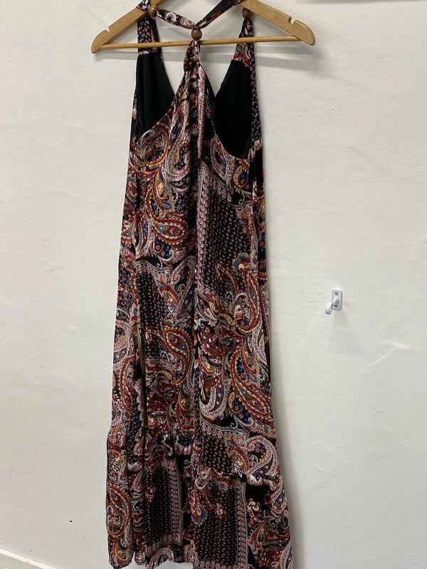 Fabulous new Blue Vanilla Midaxi Uk8 ethnic pattern floaty romantic LL003