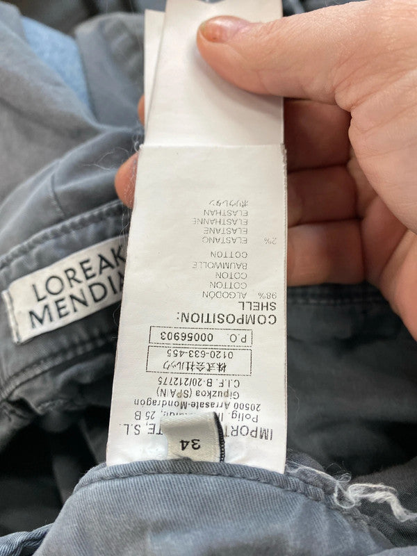 Loreak Median Grey Men’s slim fit trousers Uk34 waist L 32 YTH01