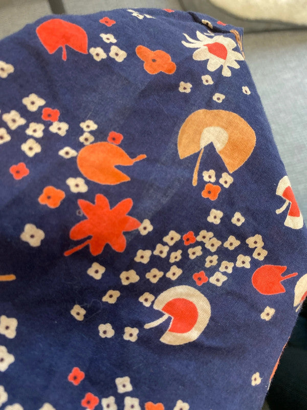 Topshop Fabulous Navy Botanical Pattern Shirt Dress UK 12 JM007