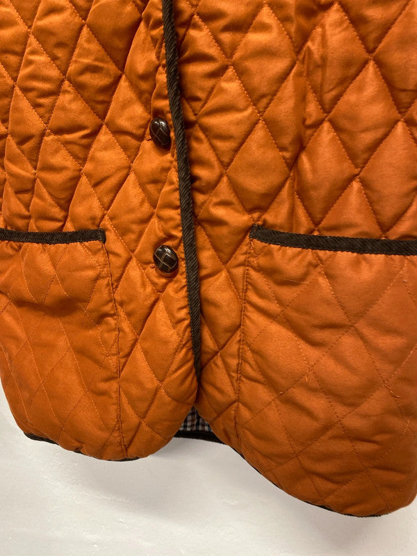 Classic Asos Burnt Orange quilted jacket Uk10 NS003
