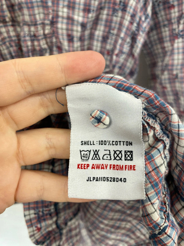 White Stuff Country Chic Gingham Floral Blouse UK 12 MM005