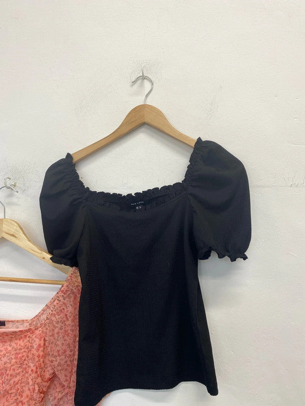 Duo of summer tops Primark new look pink black top UK S JM008