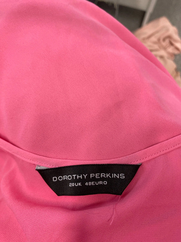 Fabulous Semi sheer tunic top crochet collar and camisole Uk20 George #2 CR002