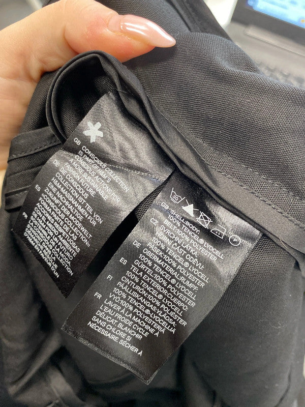 Lovely H&M black wrap jacket blazer UK 16 KM003