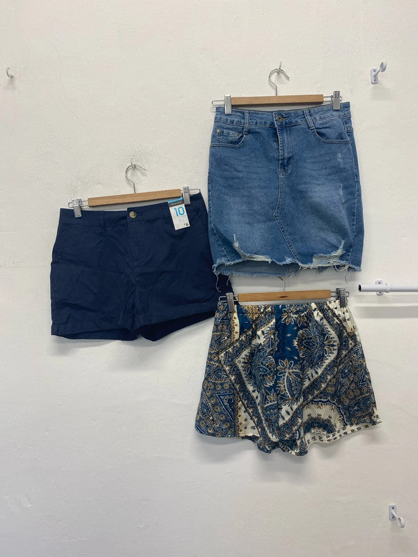 Fabulous duo of summer skirt & shorts Uk10 Primark #19 LK009