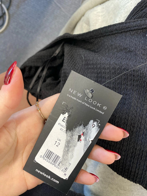 Gorgeous new look black smock dress nwt UK 12 AE001