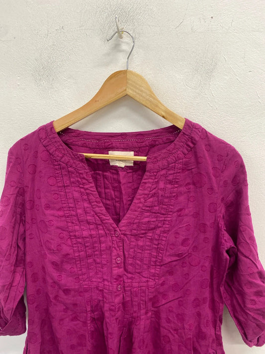 Lovely Laura Ashley magenta tunic UK 12 MM005