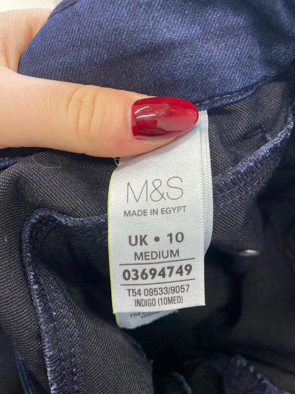 Gorgeous casual comfy duo of Jeggings by M&S navy black UK 10 SW001 #25